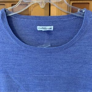 CROFT & BARROW. NWT. Long sleeve rayon top. Size XL. Bleached denim blue…